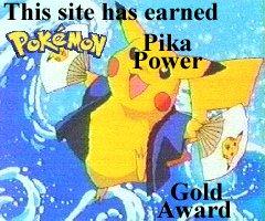 Pikachu Gold Award